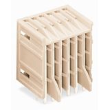 THT double-deck male header 1.0 x 1.0 mm solder pin angled light gray