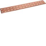 Perforated Cu bar, 50x5x400 mm