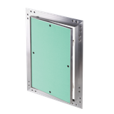 Aluminum accesss hatch - frame of aluminum filled with waterproof plasterboard of 12,5mm thickness