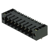 PCB plug-in connector, male header, Flange, THT/THR solder connection, 3.50 mm, Number of poles: 5, 90°, Solder pin length (l): 1.5 mm, tinned, black, Box