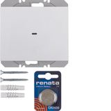 KNX radio wall-transmitter 1gang flat quicklink, K.1, p. white glossy