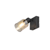 Cadiz spotlight 1-pc E14 matt black/amber