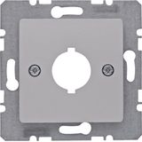 Central plate inst. opening Ø 18.8 mm, com-tech, al., matt, lacq.