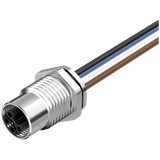 M12 Power L-cod. 4pol. female recept. rear mount wires PUR 4x1.5 2m