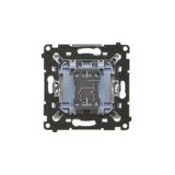 Socket outlet with earthing and shutters, Push In system, (module), Simon 24, IP20, 16A, champagne matt