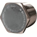 Plug Hexagonal ATEX EXE Nickel Plated Brass 3/8NPT Metallic Raw color