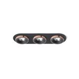 SHARM R III recessed black/black copper 230V LED 3x10W 24° 3000K