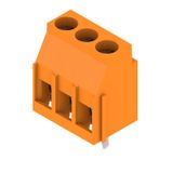 Printed circuit board terminals, 5.08 mm, Number of poles: 3, 90°, Solder pin length (l): 4.5 mm, tinned, black, Clamping yoke connection, Clamping range, max. : 6 mm², Box