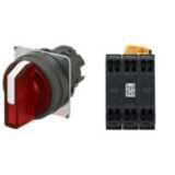Selector A22NW Ã˜22, 3 position, Lighted, bezel PLASTIC, AUTO RESET ON A2246359A