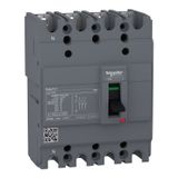 circuit breaker Easypact EZC100H - TMD - 30 A - 4 poles 3d