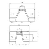 Anchor Bracket type A and rubber sheet 110x130 mm