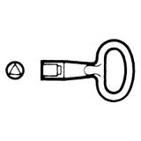 METALEN SLEUTEL MET DRIEHOEK 8MM