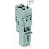 1-conductor female connector CAGE CLAMP® 4 mm² gray