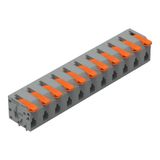 2601-1311 PCB terminal block; lever; 1.5 mm²; Pin spacing 7.5 mm; 11-pole; Push-in CAGE CLAMP®; 1,50 mm²; gray