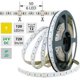 LED strip SMD5050 Y, 120LED/m, 28,8W/m, 720lm/m, IP20, DC 24V, 12mm, 50m
