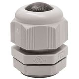 Cable Gland with slats Polyamide 6 M12 Grey RAL 7035