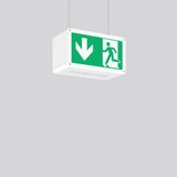 RECHTECK, 4,5 W, white, on/off Pendant luminaires, L 250 B 125 H 140, 