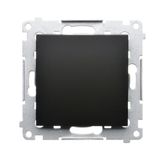 Single break push button with pictogras, (module), 10AX, quick connection, black matt