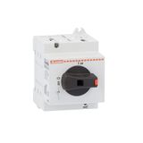 Switch disconnector, for photovoltaic applications, direct operating version, complete with black handle, 32A 1000VDC