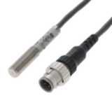 Proximity sensor, inductive, stainless steel face & body, long body, M8, shielded, 1.5 mm, DC, 2-wire, NO, M12 with 0.3 m pigtail E2FM0069M