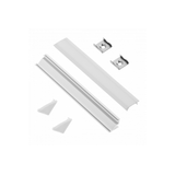 Set GLAX corner surface-mounted (profile, plugs, diffuser, holders), white