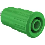 4 mm socket, solder connection, mounting Ø 12.2 mm, CAT III, CAT IV, green, 49.7091-25