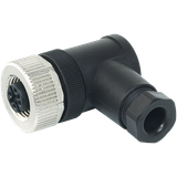 M12 female 90° A-cod. screw terminal 8-pol., max. 0.5mm², 6 - 8mm