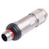 Round plug (field customisable), M12 Push-Pull, D, PUSH IN, Number of 