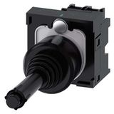 Coordinate switch, 22 mm, round, plastic, black, vertical, 1 NO, 1 NO