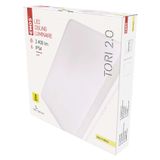 LED ceiling light TORI, square, white 24W warm w., IP54
