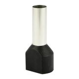 Double insulated sleeve terminal HI 2x10.0/18-black, black, Al/Cu