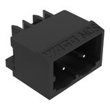 THR male header 1.0 x 1.0 mm solder pin angled black
