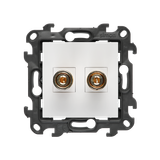 Loudspeaker socket, (module), Simon 24, IP20, white
