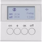 KNX radio timer quicklink, display, S.1/B.3/B.7, p. white glossy