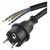 Power Cord Rubber 3× 2,5mm2, 5m, black