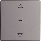 Blind button Q.1/Q.3 alu velvety, lacquered