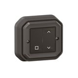 PLEXO ROLLER BLIND SWITCH W/O WIRE, W/O BATTERY - ANTHRACITE - SURFACE