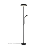Palermo LED floor lamp matt black with reading light