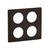 PLATE 2X2 GANG MAT BLACK