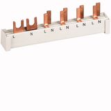 Phase busbar, 2-phases, 10qmm, fork connector+pin, 12SU