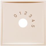 Central part for radio program selector, Berker S.1, cream, gloss