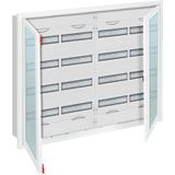 U54TR4 U Compact distribution board, Flush mounting, 192 SU, Isolated (Class II), IP31, Field Width: 4, Rows: 4, 834 mm x 1060 mm x 120 mm