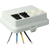 AK2-W8 Cover, 4x3p (2+2 switched) Wieland, light grey