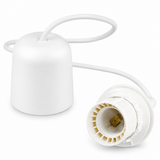 Pendant Lamp Holder 70 cm, 60 W, E27, white, plastic