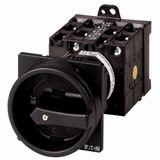 T3-1-8200/V/SVB-SW Main switch, T3, 32 A, rear mounting, 1 contact unit(s), 1 pole, STOP function, With black rotary handle and locking ring, Lockable in the 0 (Off) pos