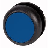 M22S-DL-B Illuminated pushbutton actuator, RMQ-Titan, Flush, momentary, Blue, Blank, Bezel: black