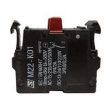 NC contact block front mtg cage clamp
