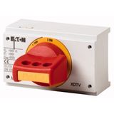 Rotary handle, red, lockable on the handle, NA type