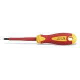 HOEGERT Insulated screwdriver PZ0 60 mm, 1000 V, S2 steel