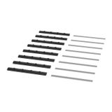 Straight Connector x8 Black